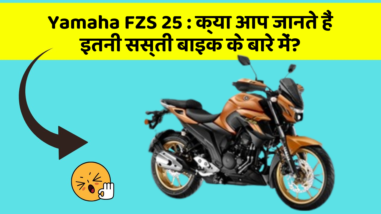 Yamaha FZS 25: क्या आप जानते हैं इतनी सस्ती बाइक के बारे में?